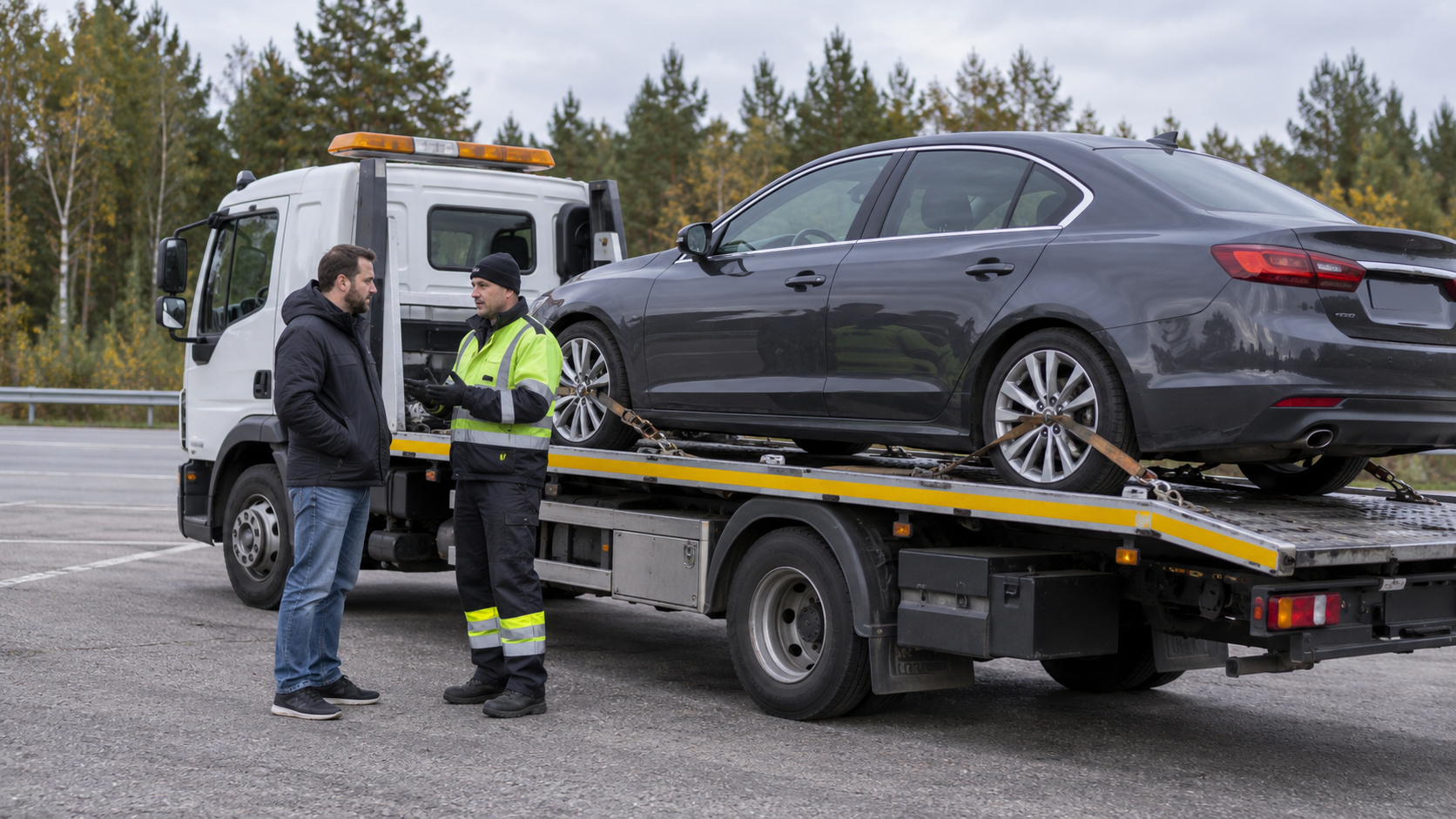 Автомобиль на эвакуаторе